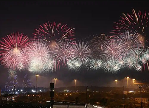 康乐县焰火晚会